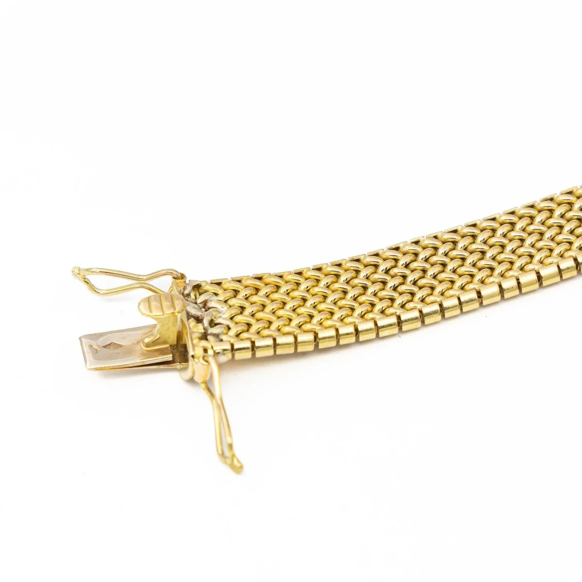 Polish mesh necklace in yellow gold - Image 6