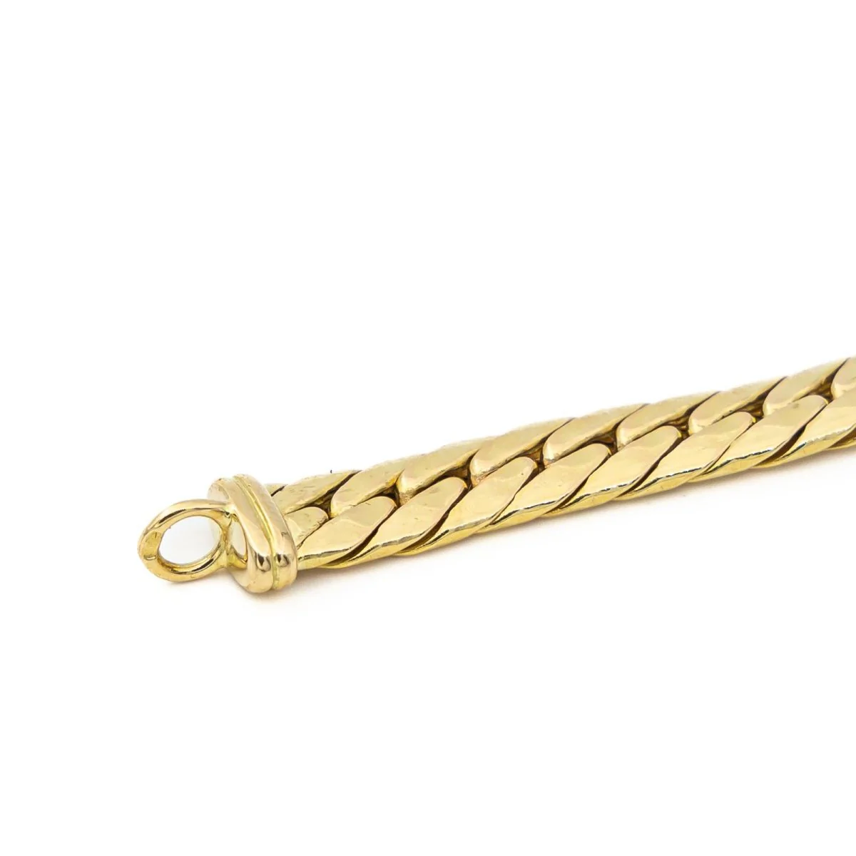 English mesh chain necklace in yellow gold - Image 6