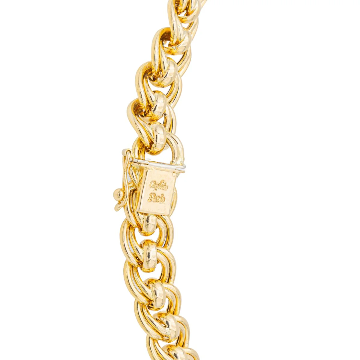 CAPLAIN SAINT-ANDRÉ flexible chain necklace in yellow gold and sapphire - Image 7