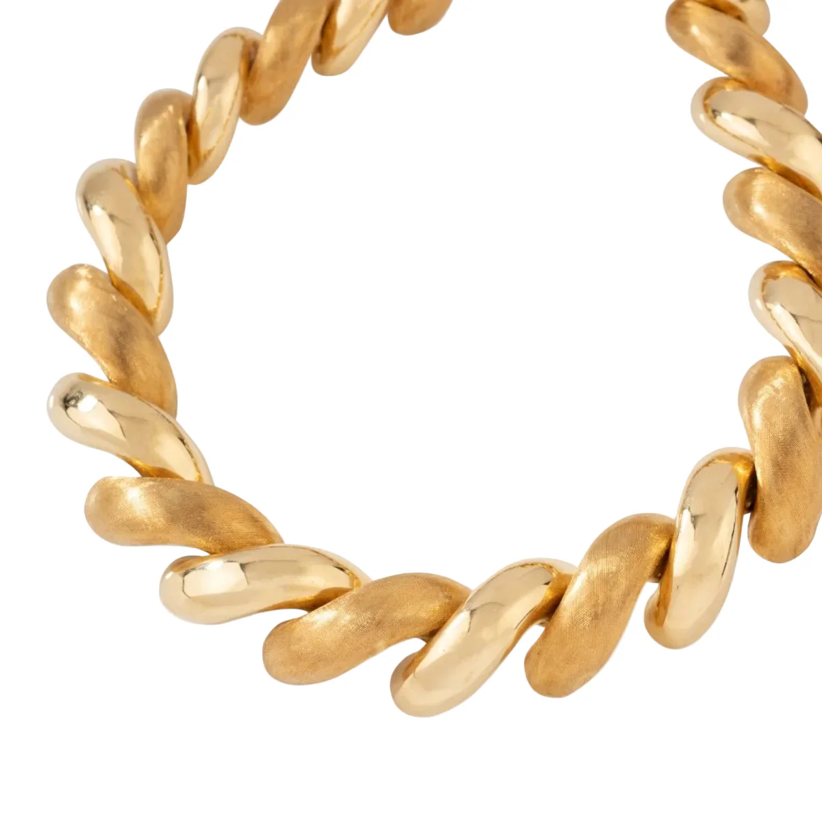Spiral link necklace in yellow gold - Image 4