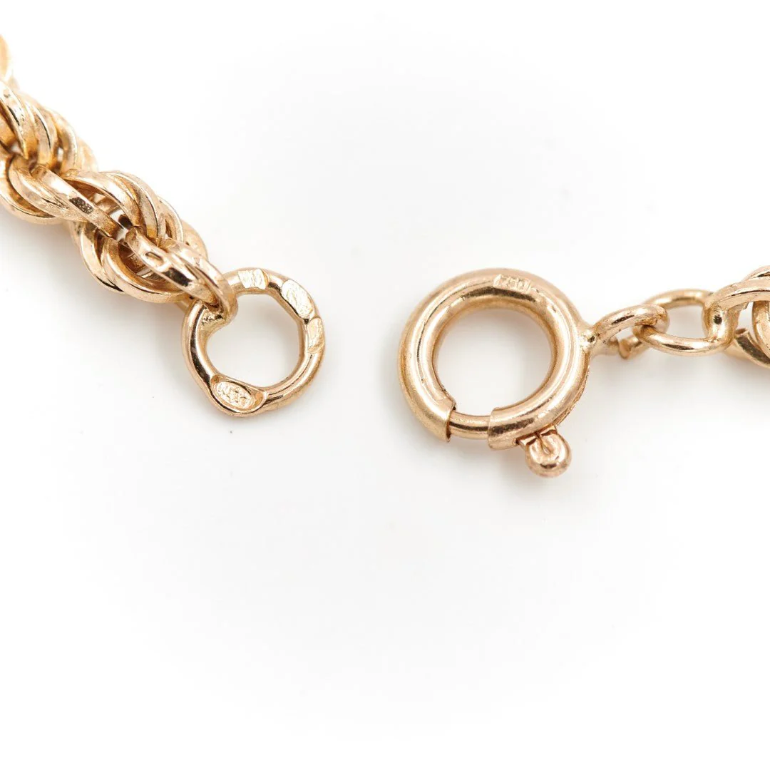 Twisted mesh necklace in yellow gold - Image 5