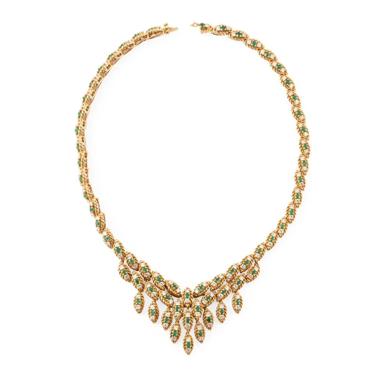 MAUBOUSSIN necklace in yellow gold, emeralds and diamonds - Image 3