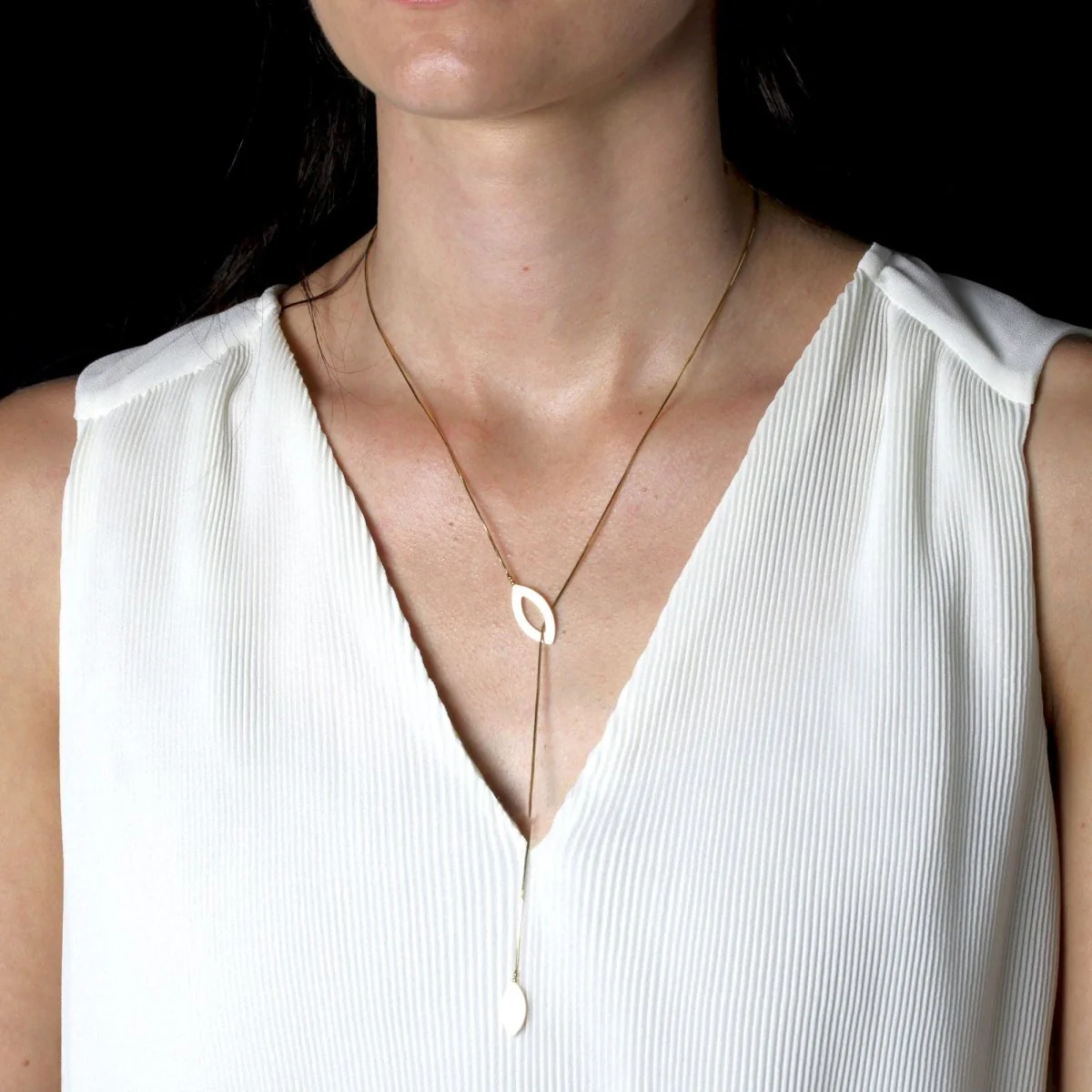 Négligé necklace in yellow gold - Image 2