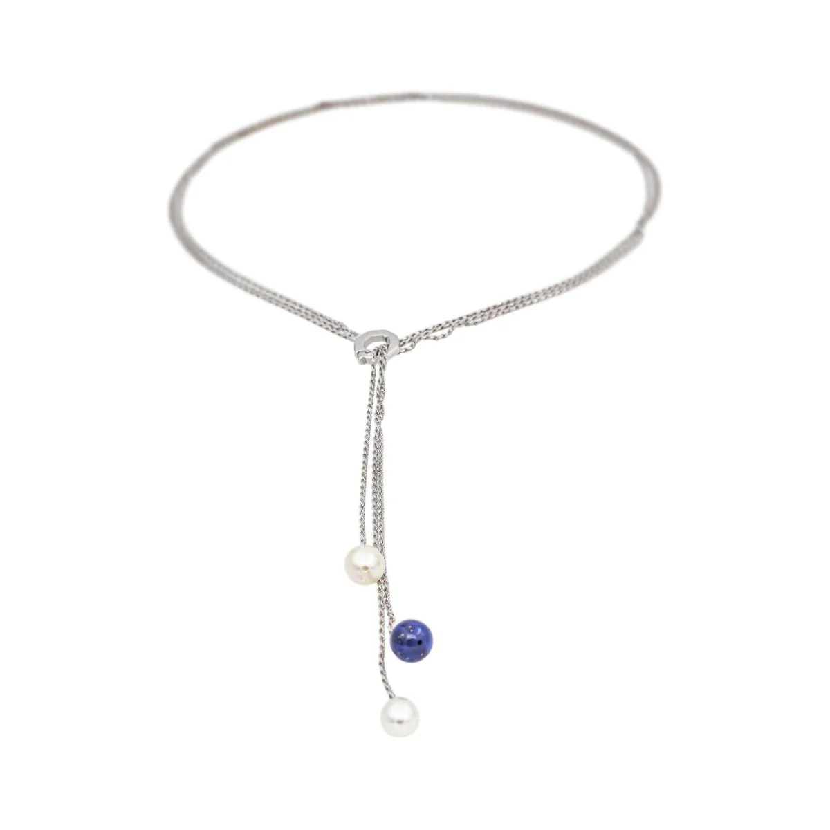 Casual White Gold Pearl Necklace - Image 3