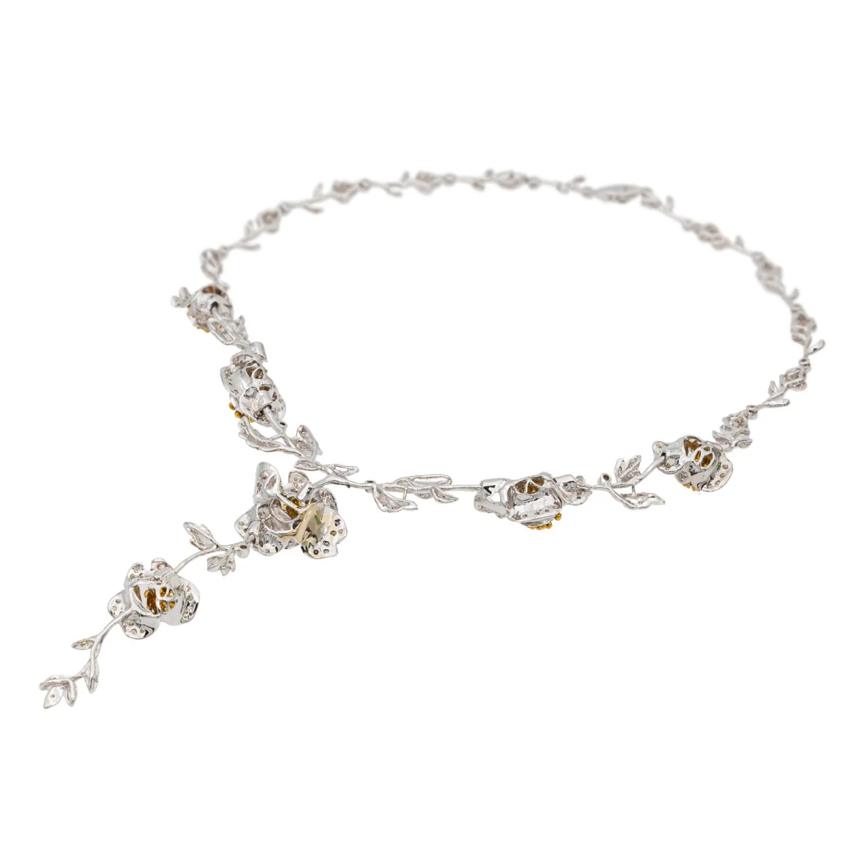 White Gold Diamond Necklace - Image 6
