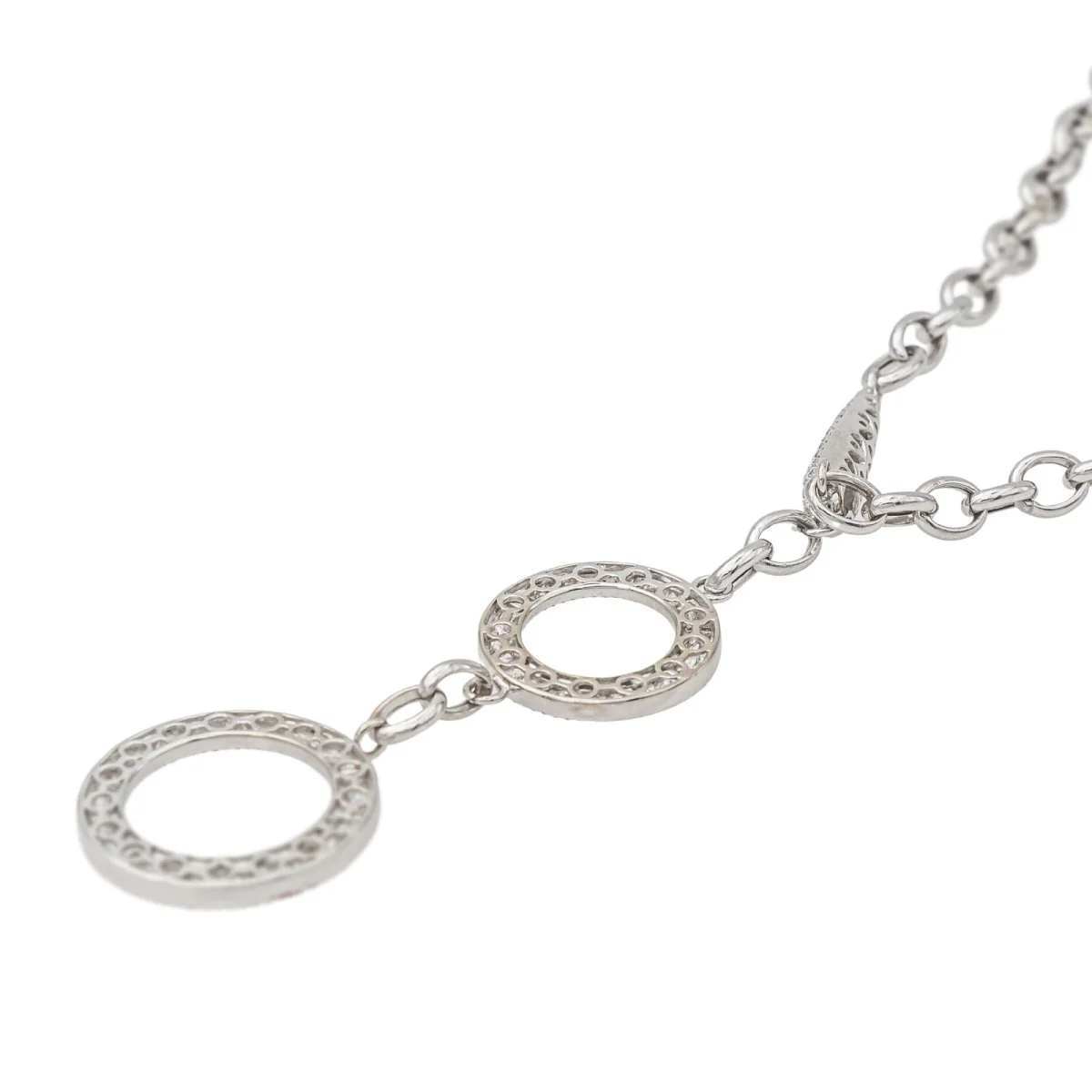 White Gold Diamond Necklace - Image 5