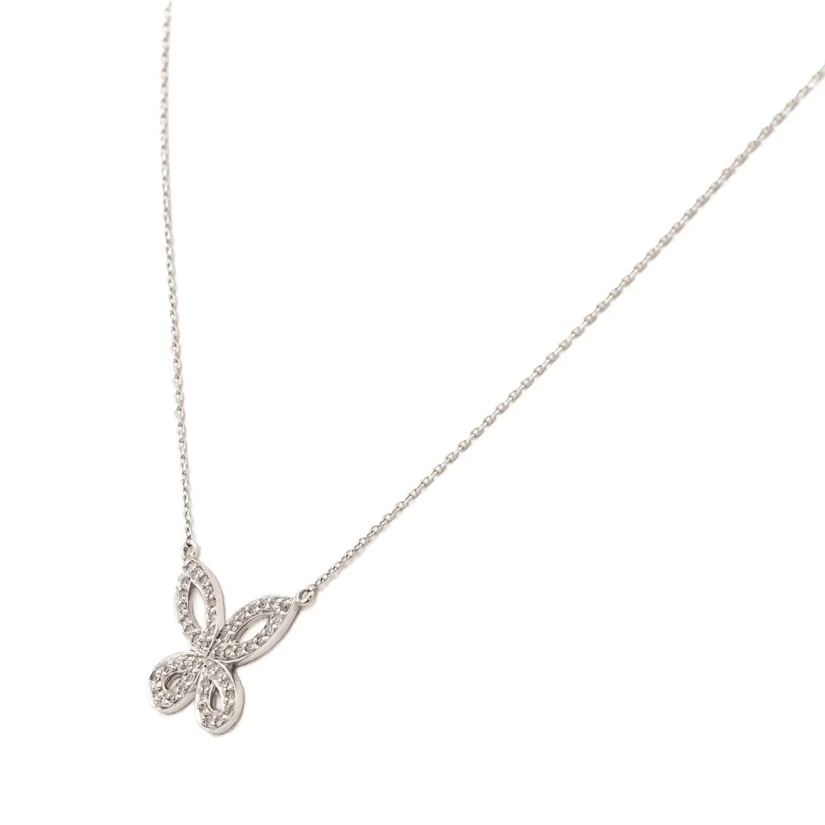 White Gold Diamond Necklace - Image 5