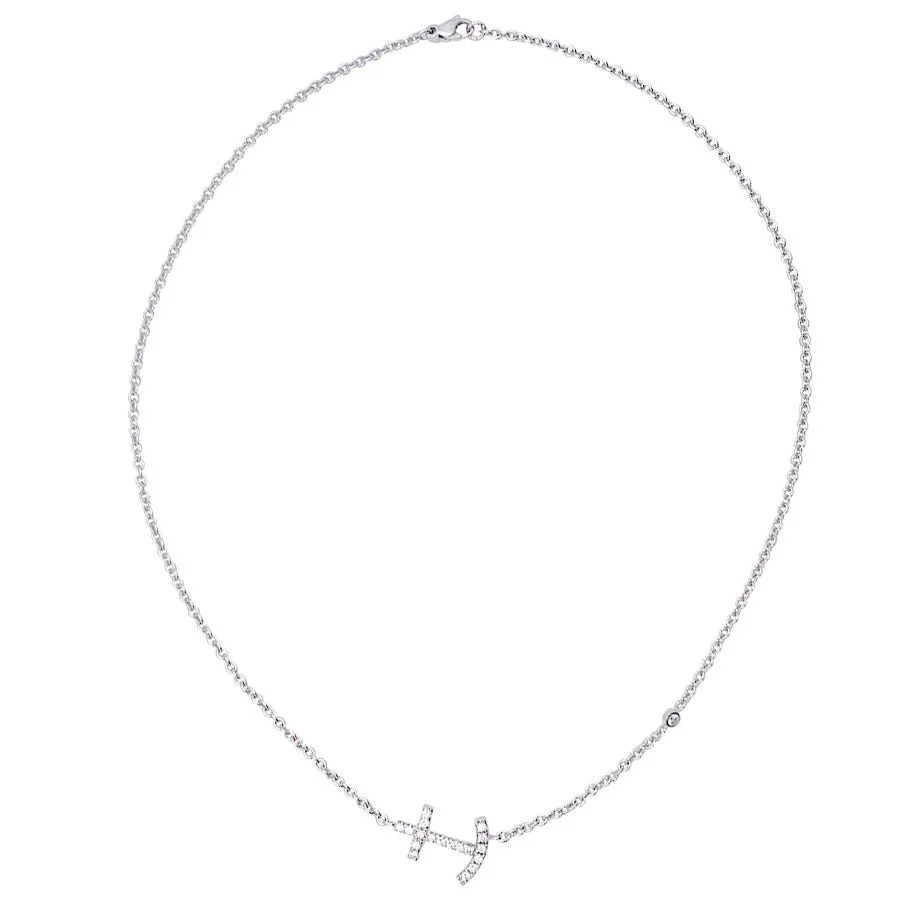 White gold and diamond necklace. - Image 2