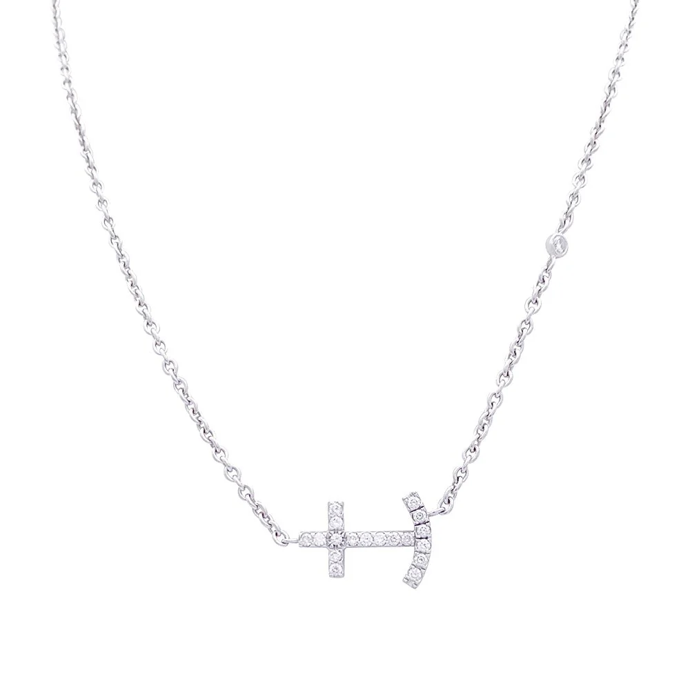 White gold and diamond necklace. - Image 3