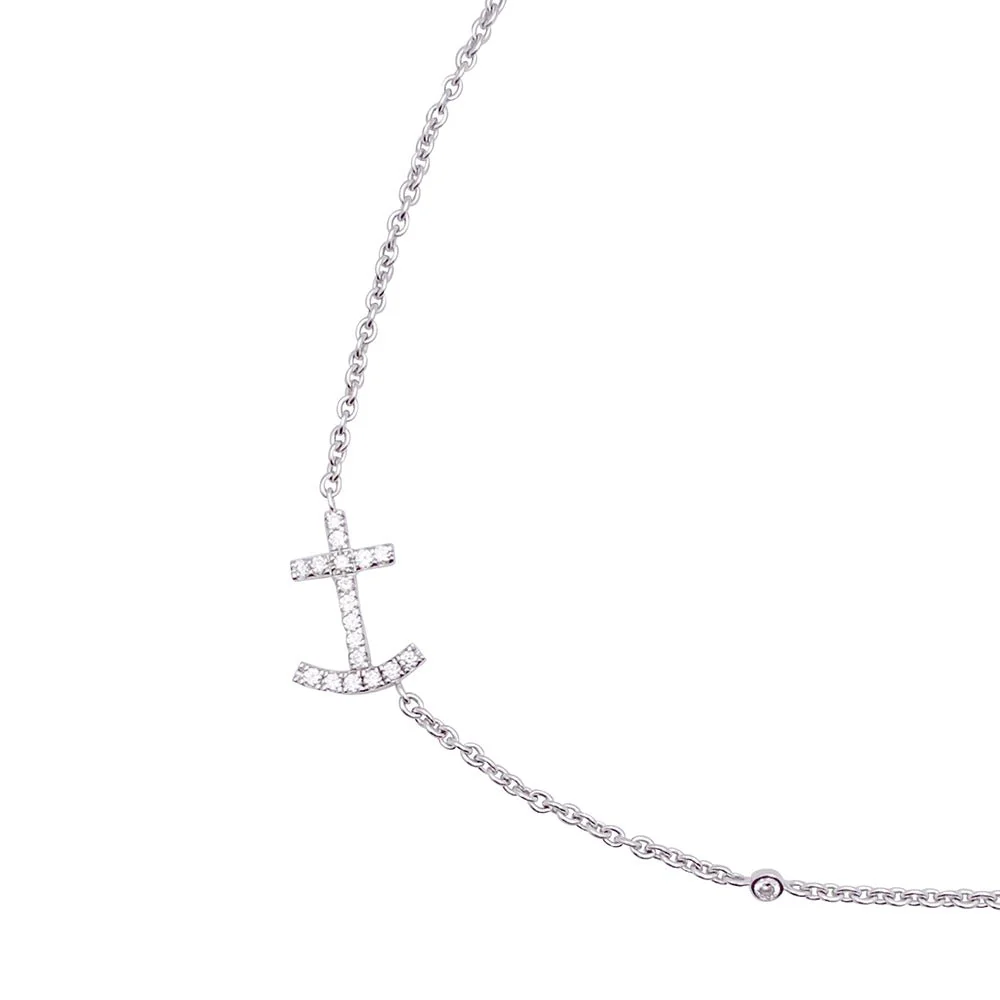 White gold and diamond necklace. - Image 4
