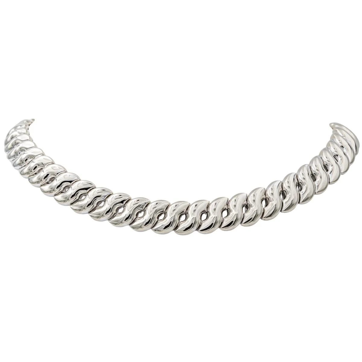 Necklace White gold Sapphire - Image 4