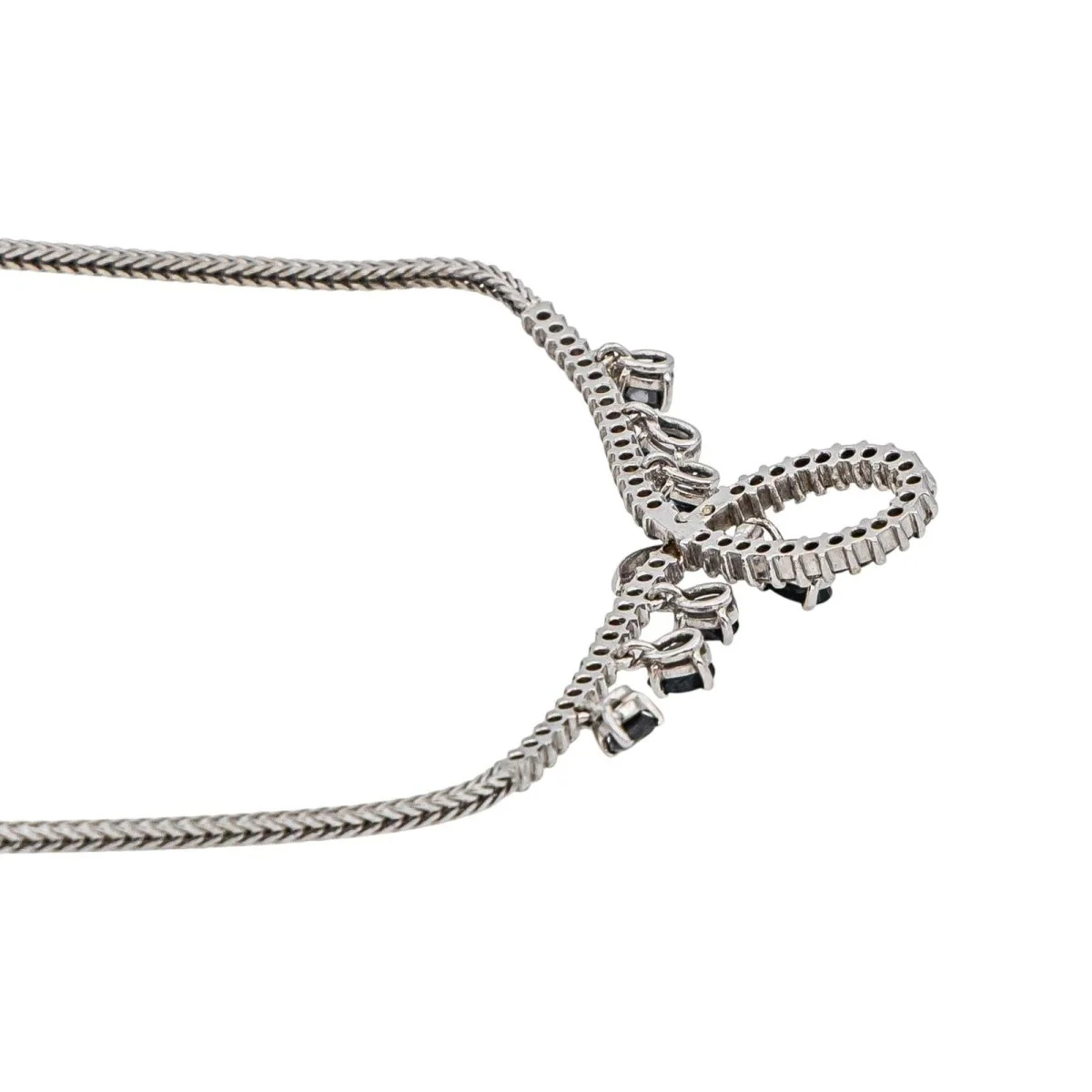 Necklace White gold Sapphire - Image 5