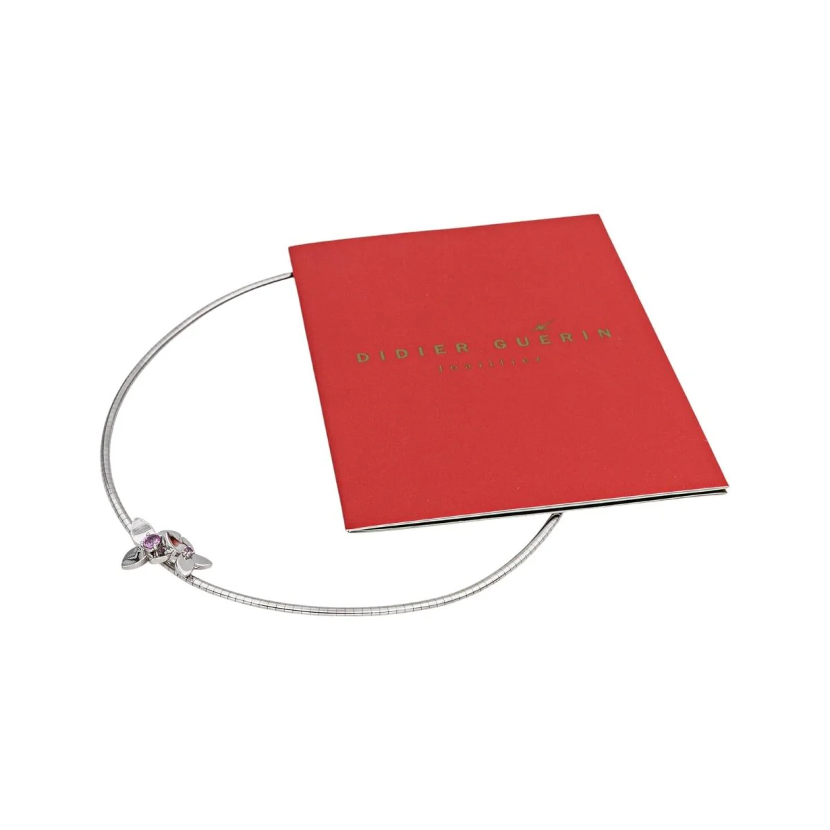 Necklace White gold Pink sapphire - Image 10