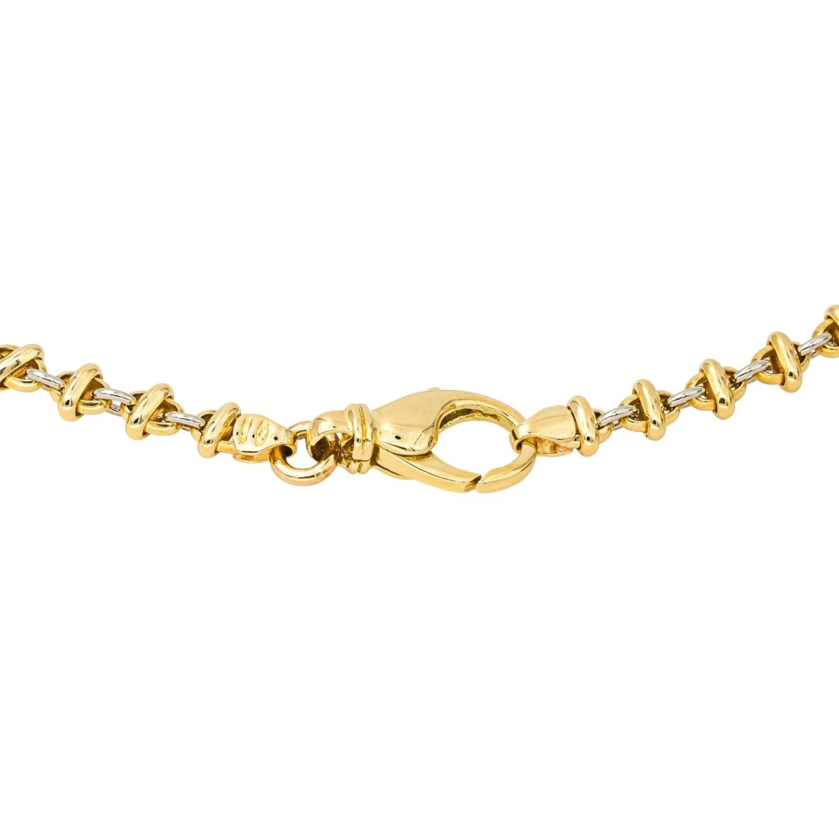 Yellow and white gold chain necklace - Image 5