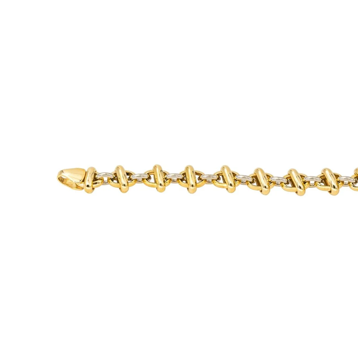 Yellow and white gold chain necklace - Image 6