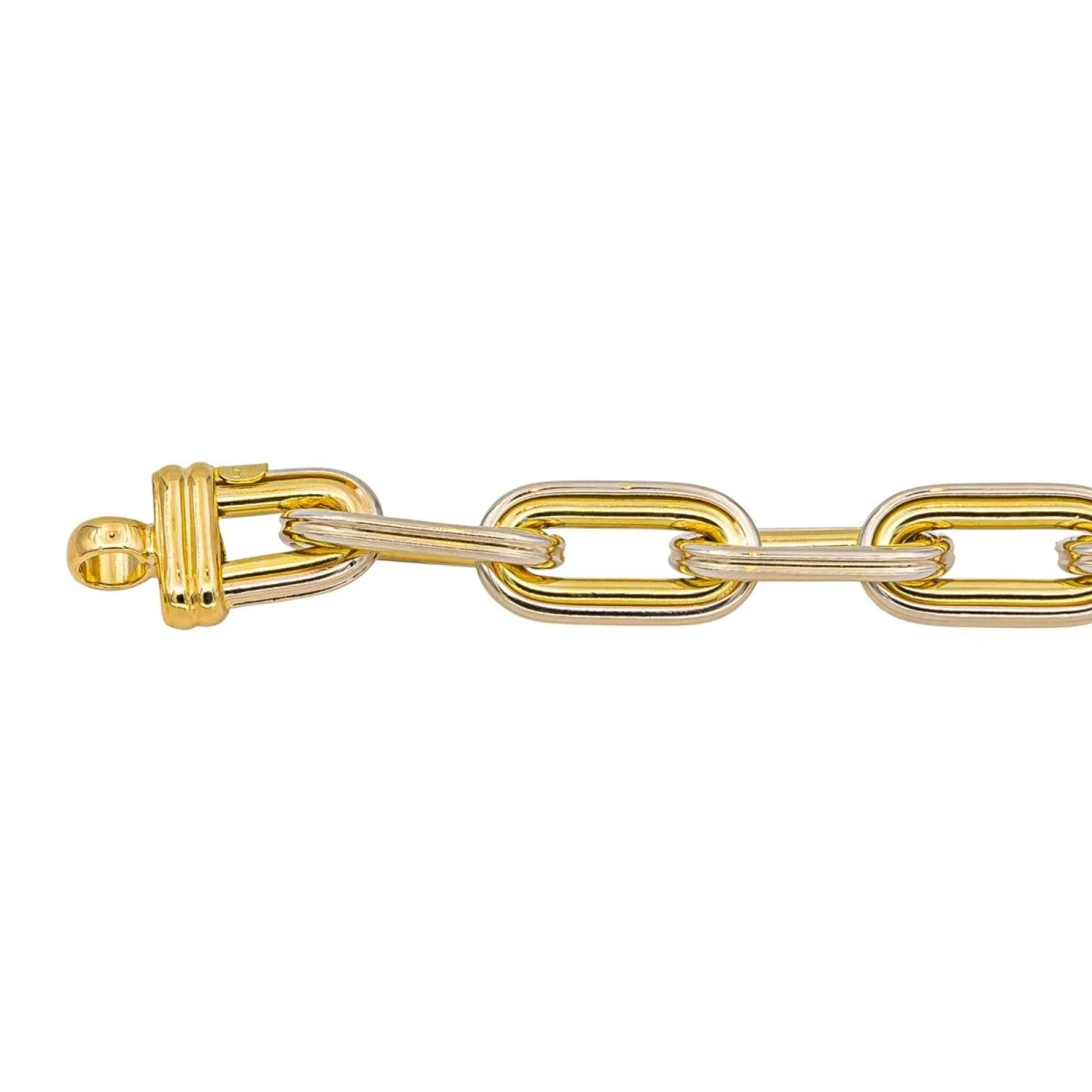 Maille necklace in yellow gold and white gold - Image 5