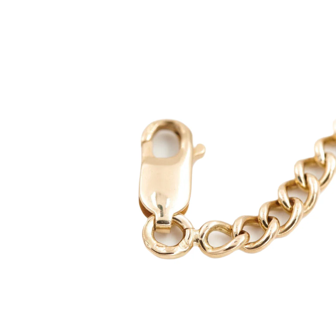 Yellow gold curb chain necklace - Image 5