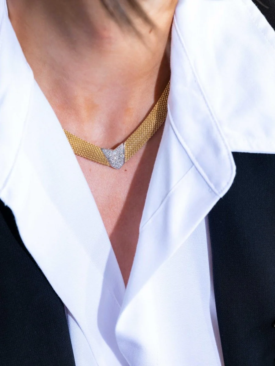 Yellow Gold Diamond Necklace - Image 2