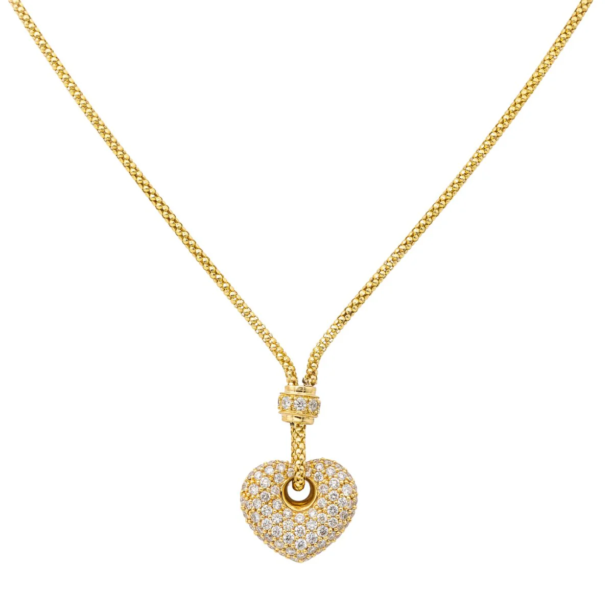 Yellow Gold Diamond Necklace - Image 4