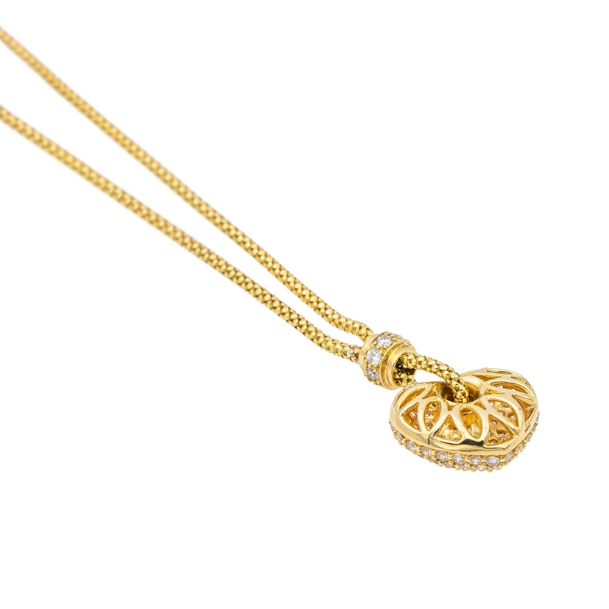 Yellow Gold Diamond Necklace - Image 6