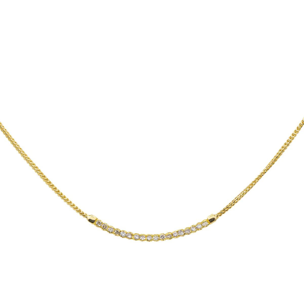 Necklace Yellow gold diamond - Image 3