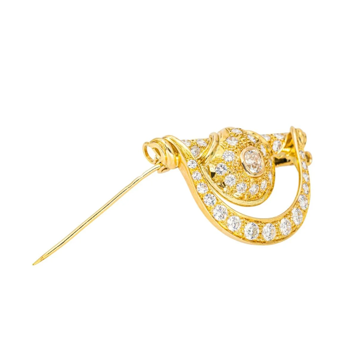 Pendant necklace in yellow gold and diamonds - Image 6