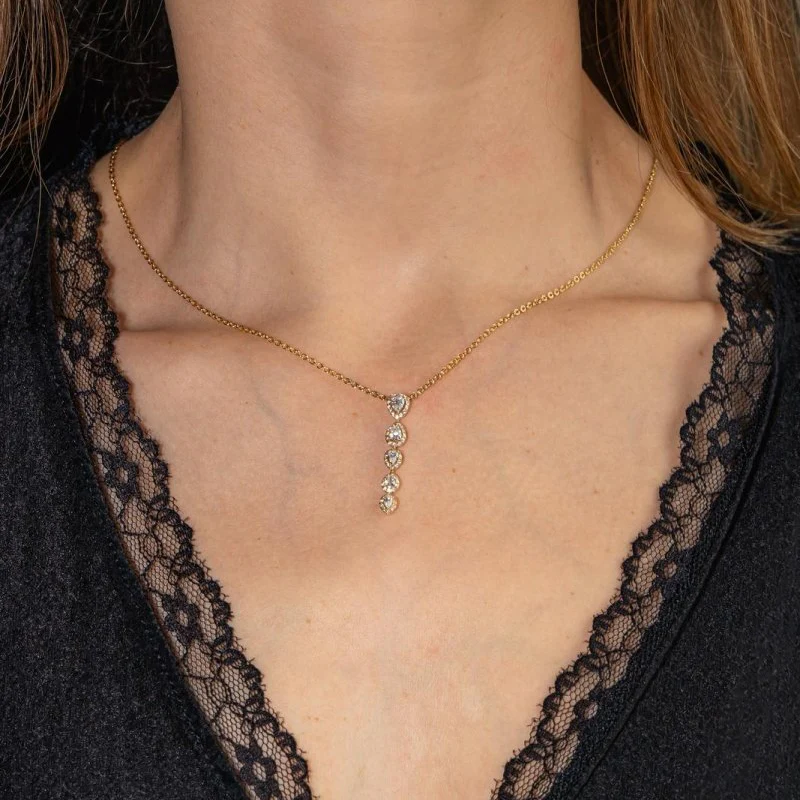 Yellow gold Diamond Necklace - Image 2