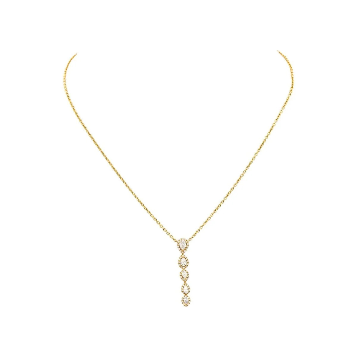 Yellow gold Diamond Necklace - Image 3