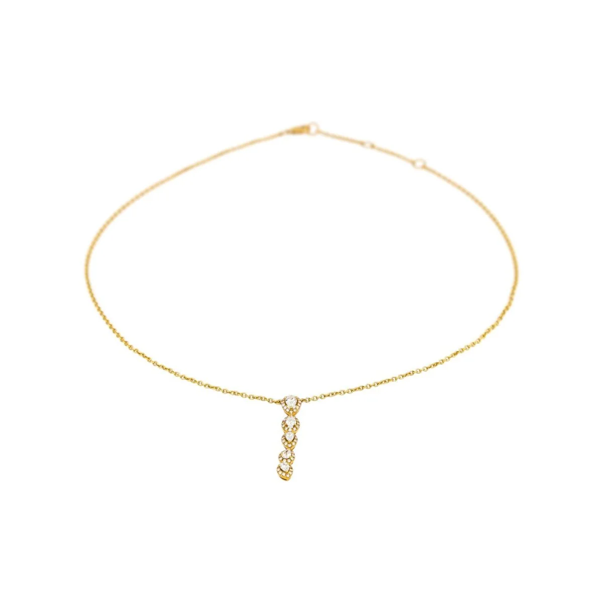 Yellow gold Diamond Necklace - Image 4