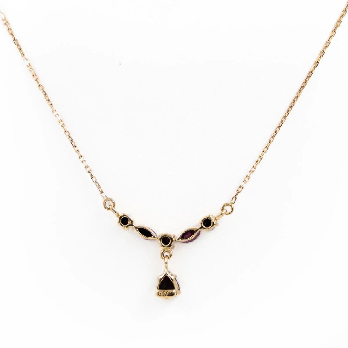 Pendant necklace in yellow gold and ruby - Image 6
