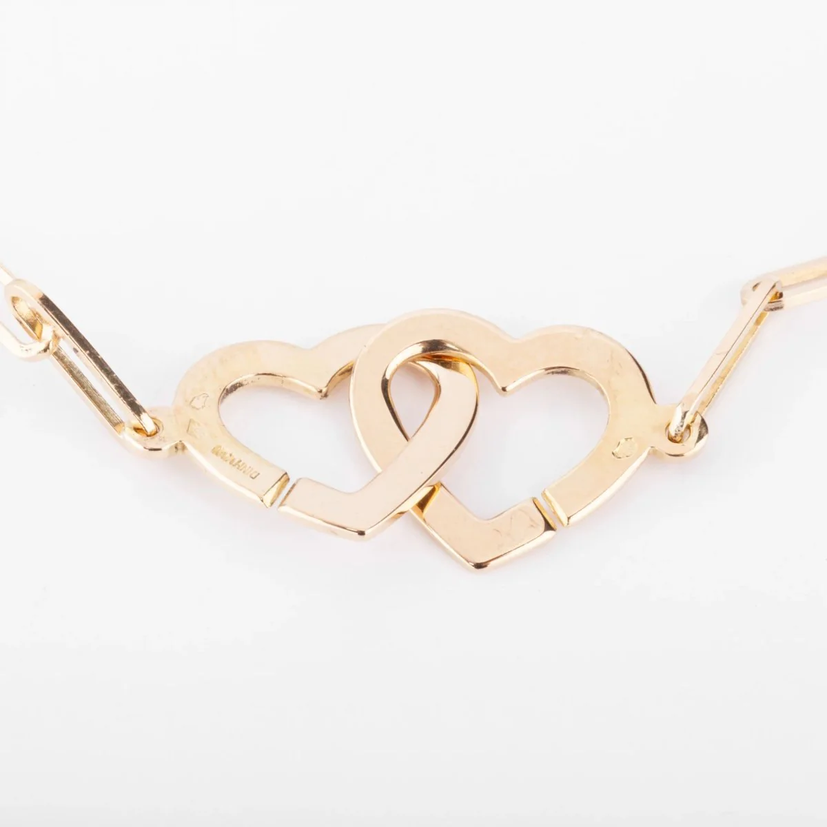 Dinh Van pink gold necklace forming 2 hearts - Image 4
