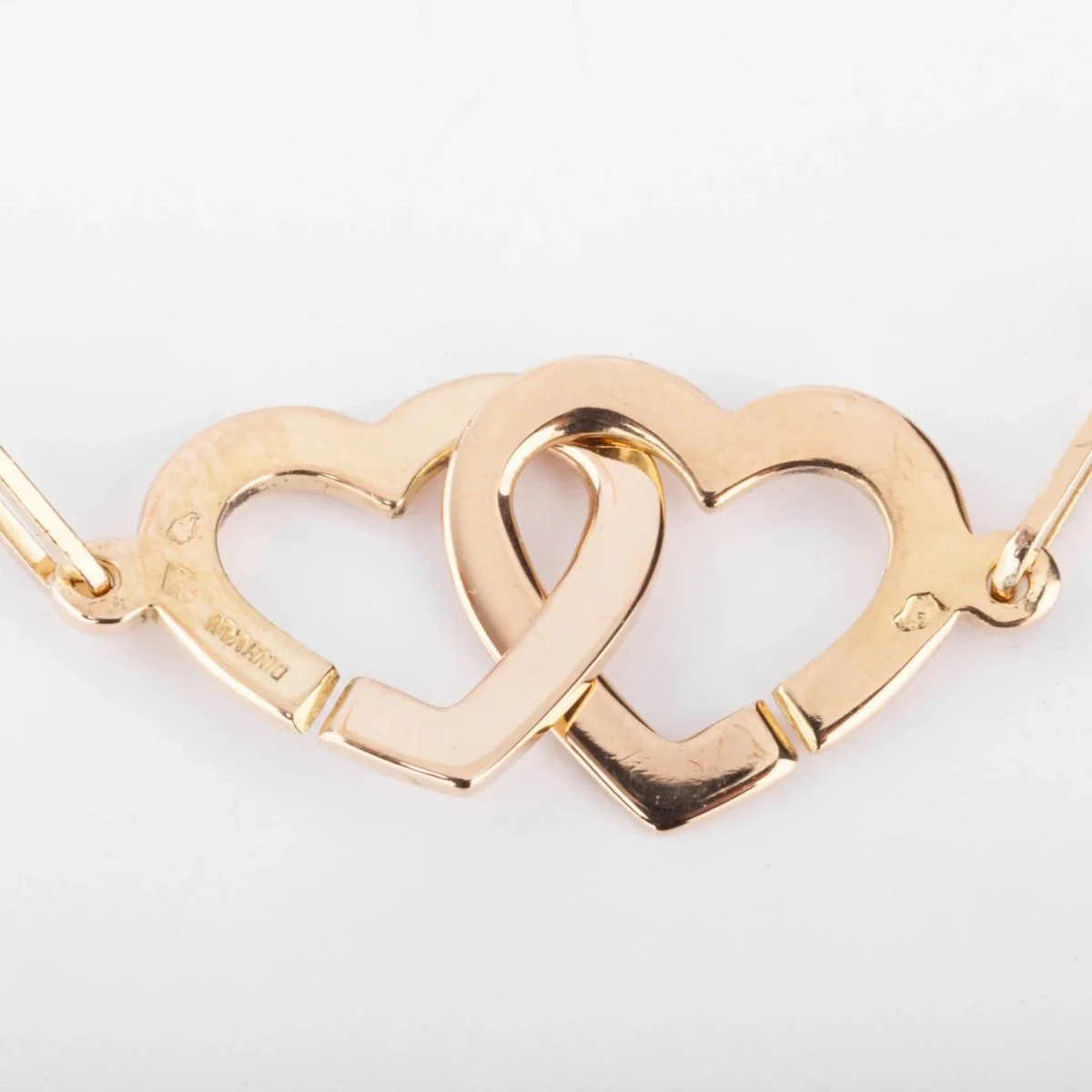 Dinh Van pink gold necklace forming 2 hearts - Image 5