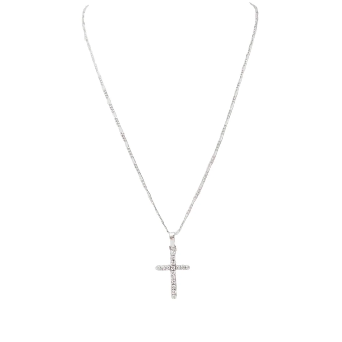 Pendant necklace in white gold and diamonds
