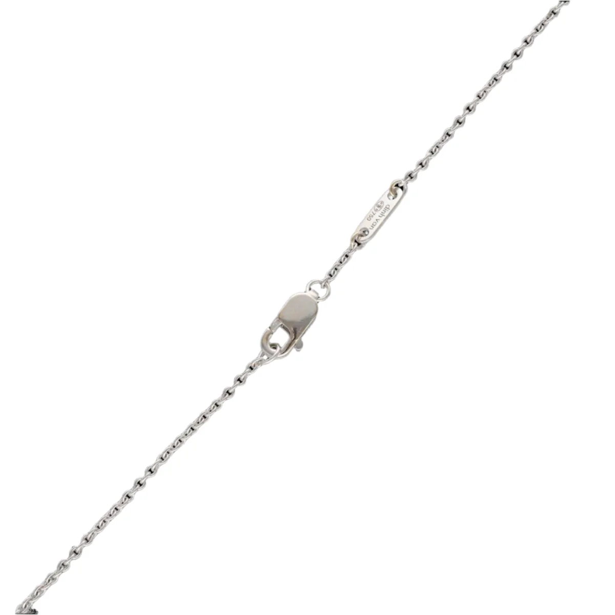 Necklace Dinh Van "Target" Large Model pendant in 18K white gold with diamond - Circa 2015 - Image 4