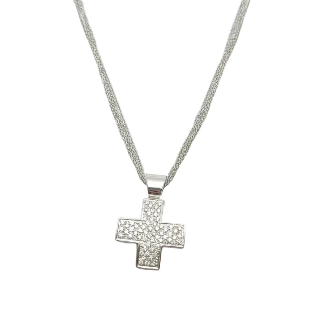 Necklace Pendant in white gold and diamonds