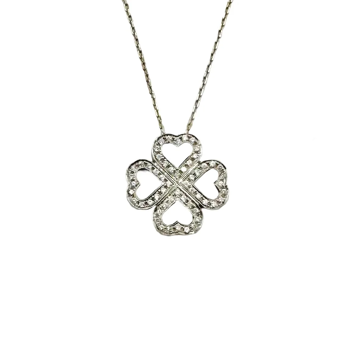 Pendant necklace in white gold and diamonds - Image 2