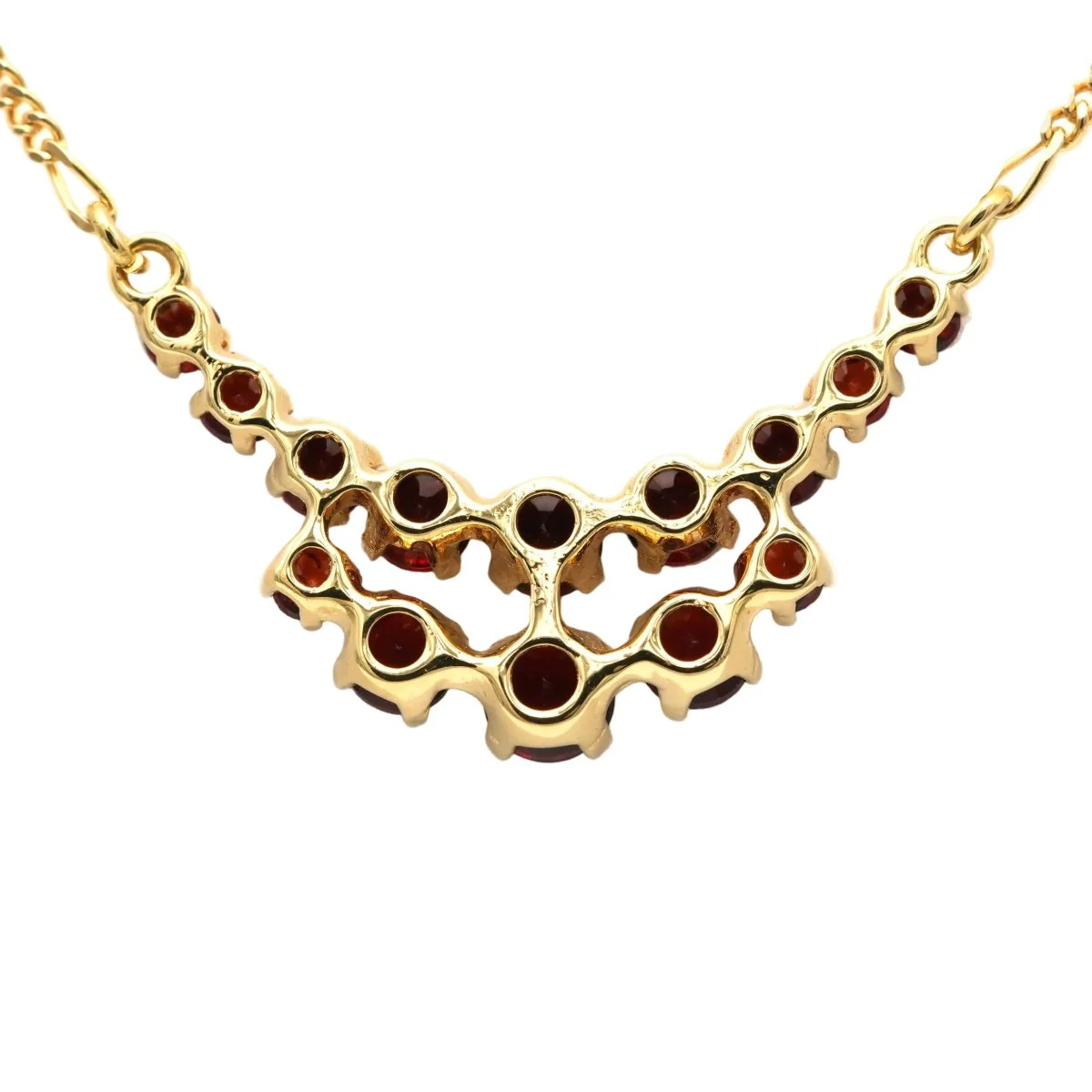 Necklace Pendant in Yellow gold and Garnets - Image 2