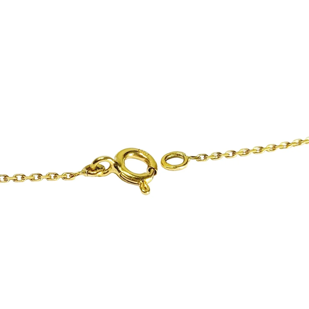 Yellow gold and zircon pendant necklace - Image 6