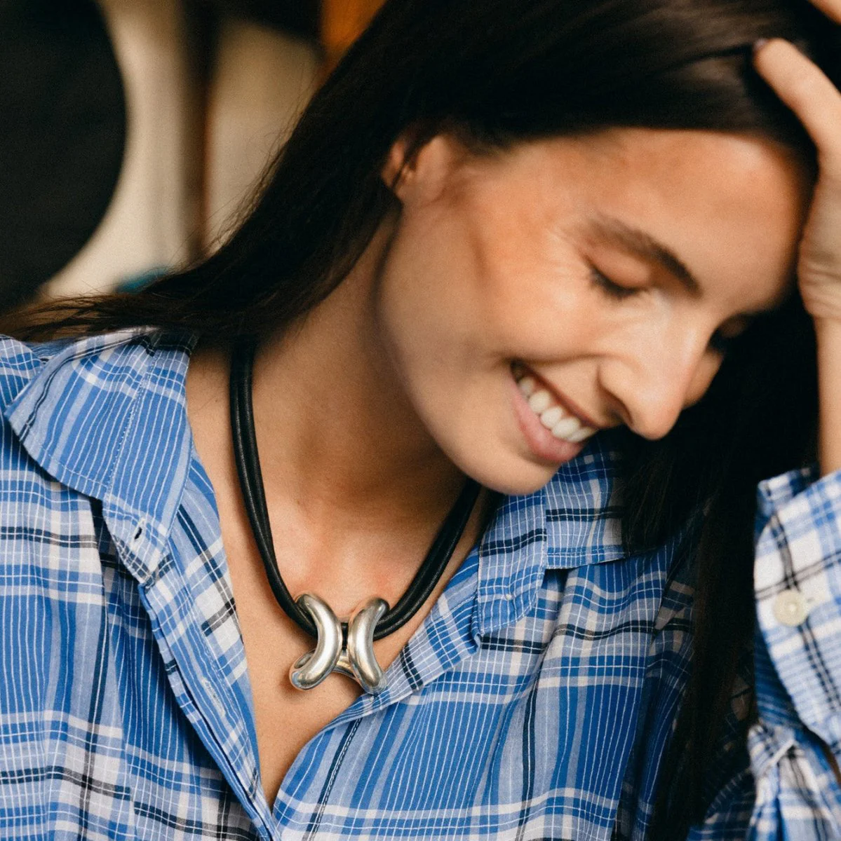 HERMÈS "Lima" Silver Pendant Necklace - Image 2