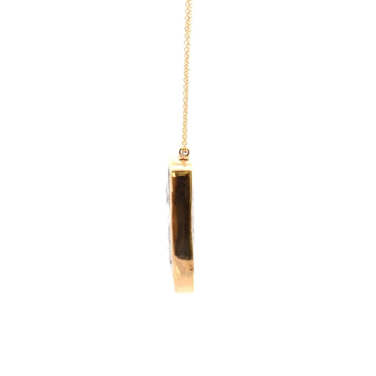 Necklace Pendant in yellow gold and opal - Image 3