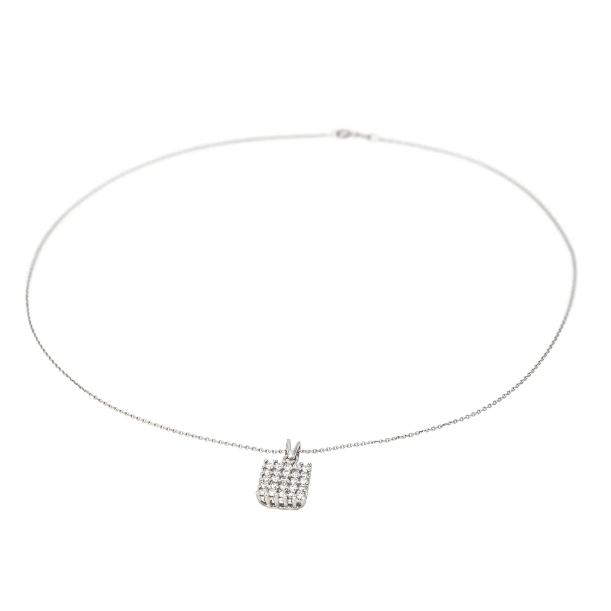 Pendant necklace in white gold and diamonds - Image 3
