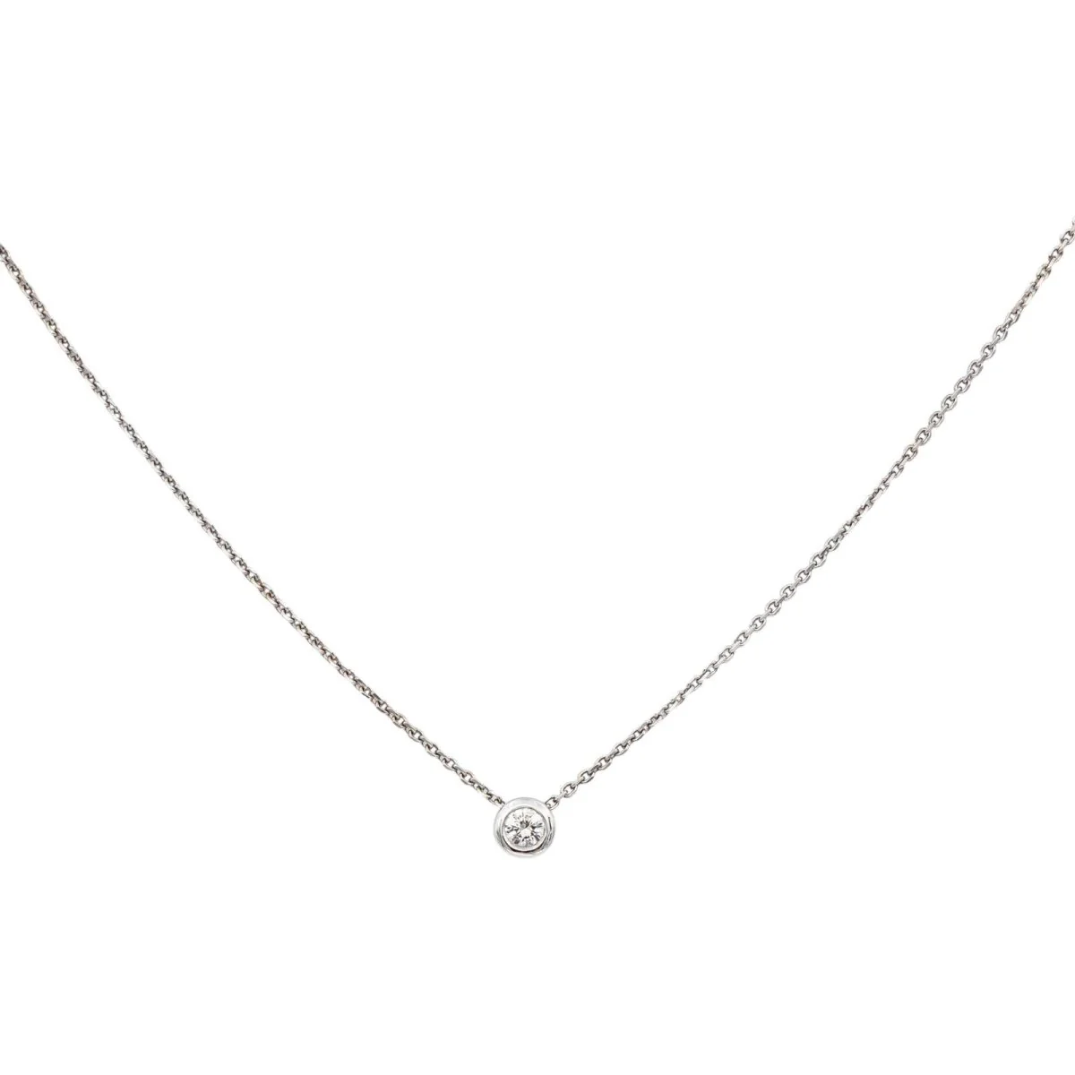Collier Pendentif en or blanc et diamant