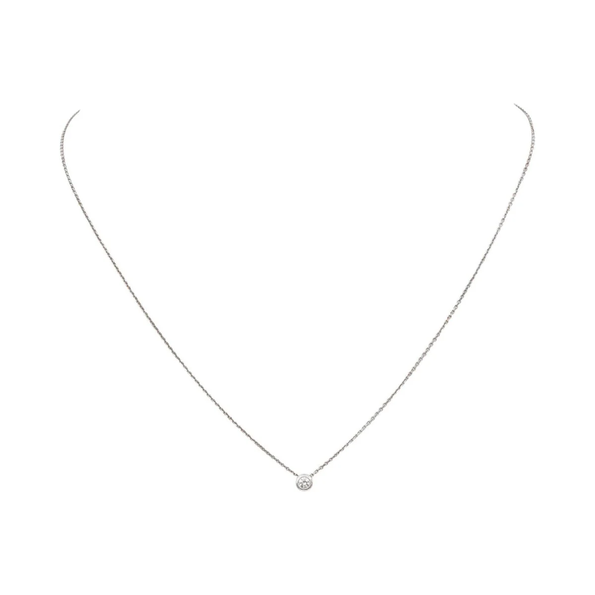 Collier Pendentif en or blanc et diamant - Image 3