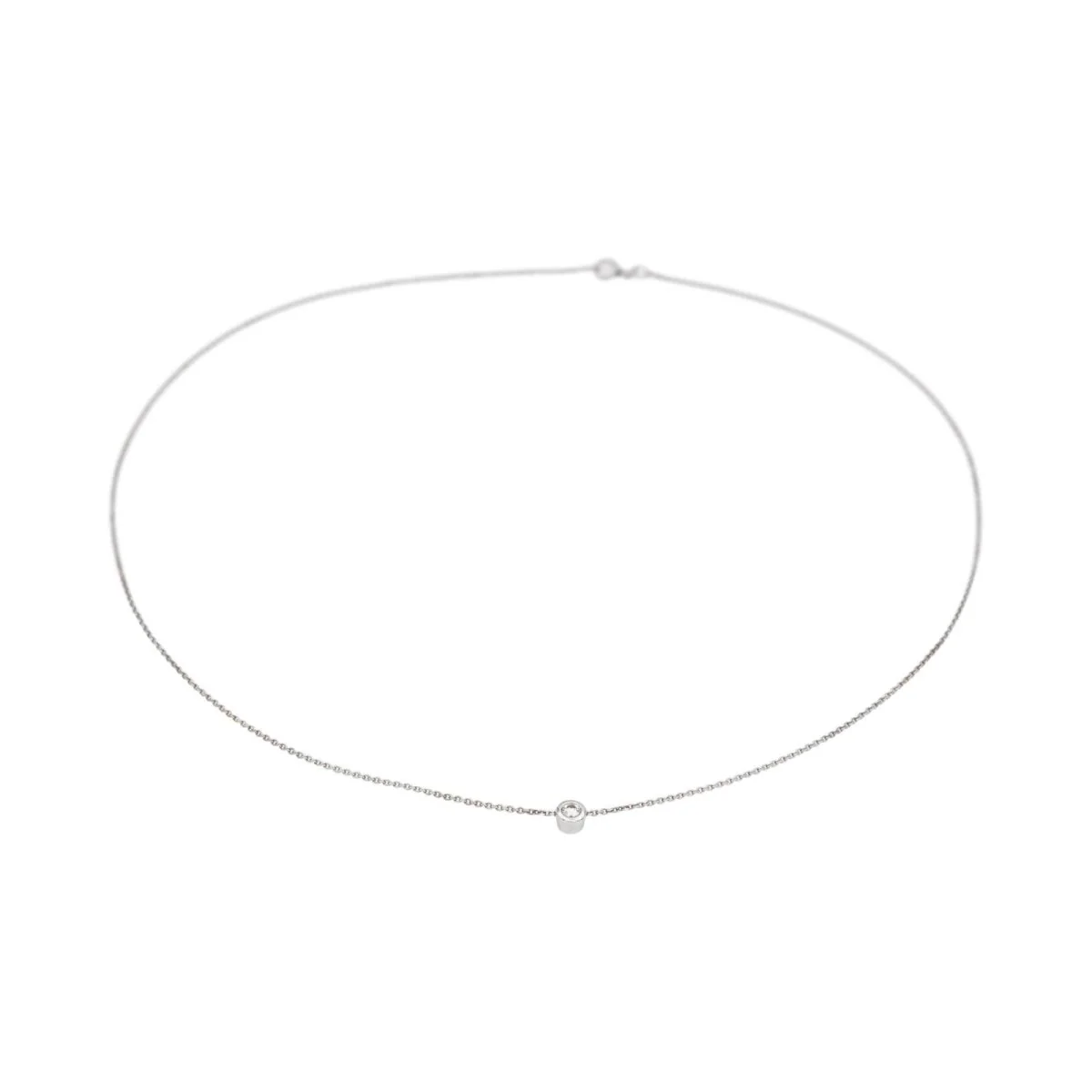 Collier Pendentif en or blanc et diamant - Image 4