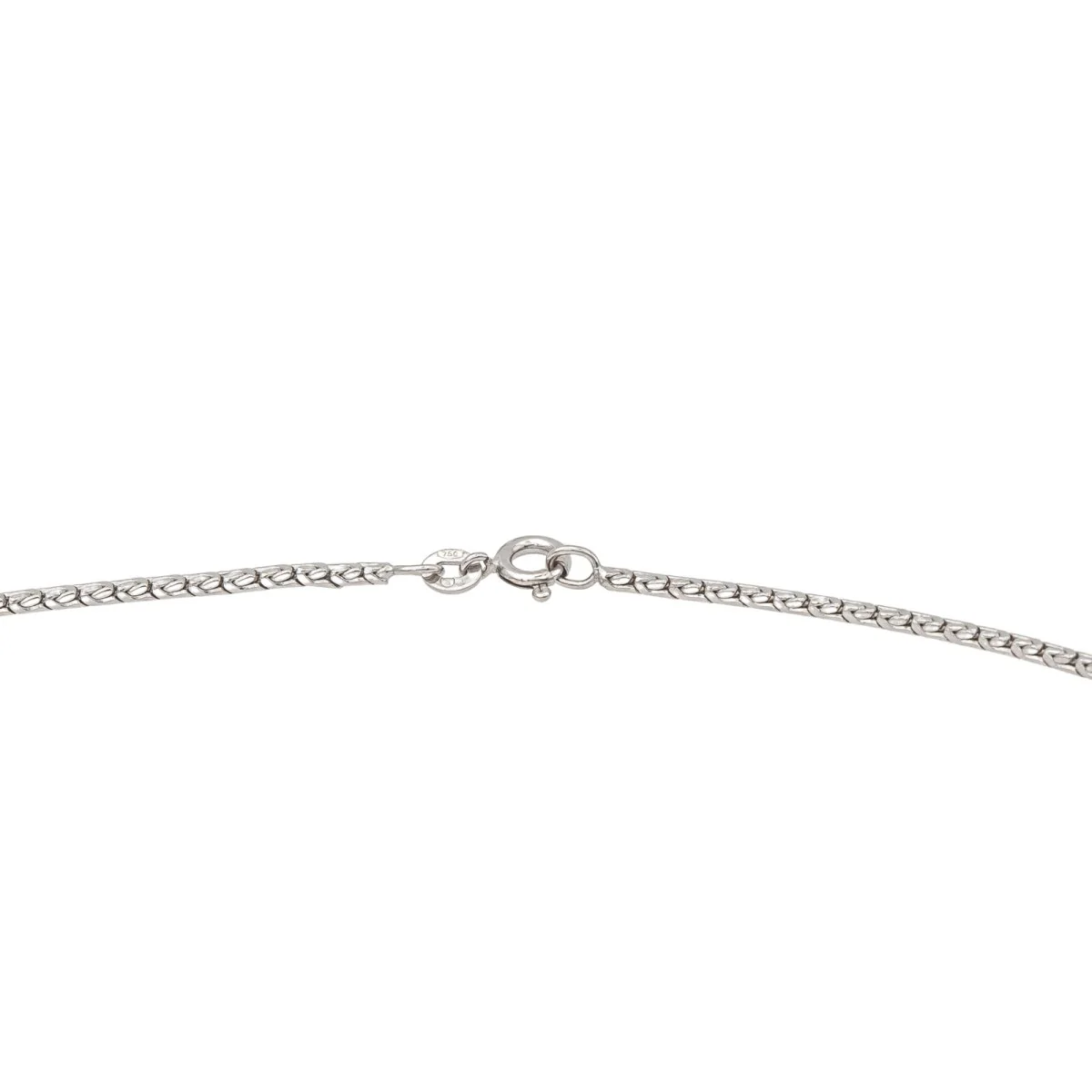 White Gold Sapphire Pendant Necklace - Image 4