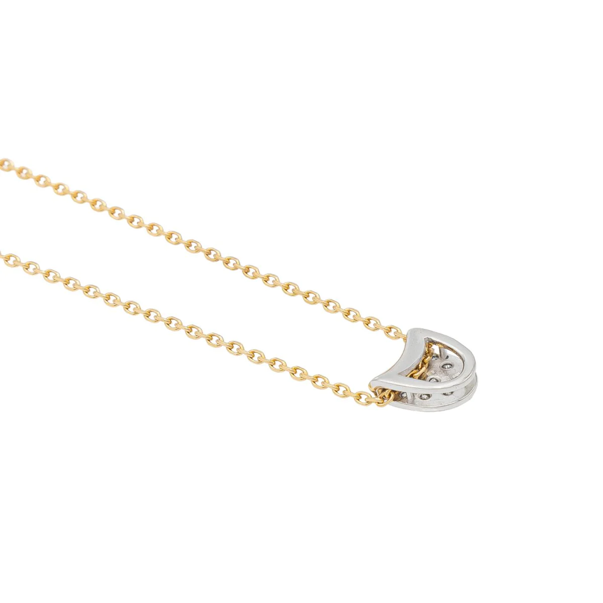 Yellow Gold Diamond Pendant Necklace - Image 5