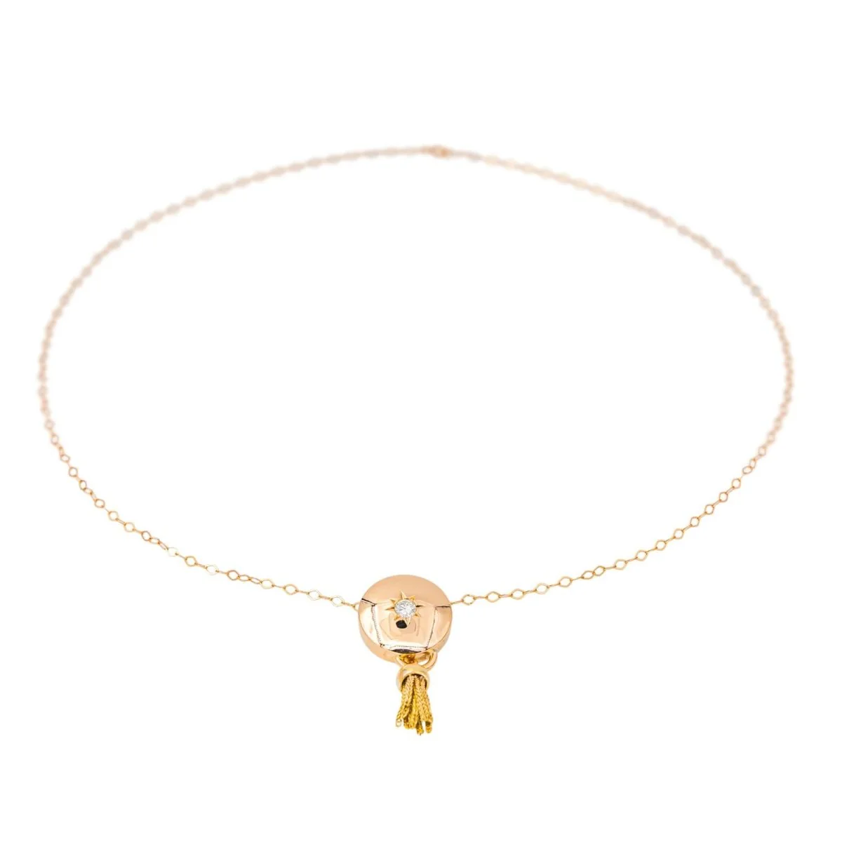 Necklace Pendant in rose gold and diamond - Image 9