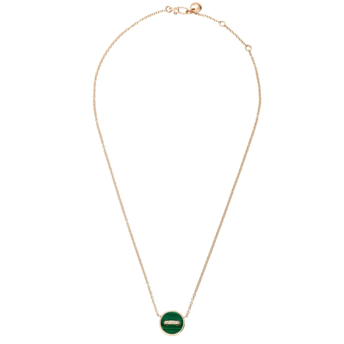 POMELLATO "Pom Pom Dot" Pendant Necklace in rose gold, malachite, mother-of-pearl, and diamonds - Image 4
