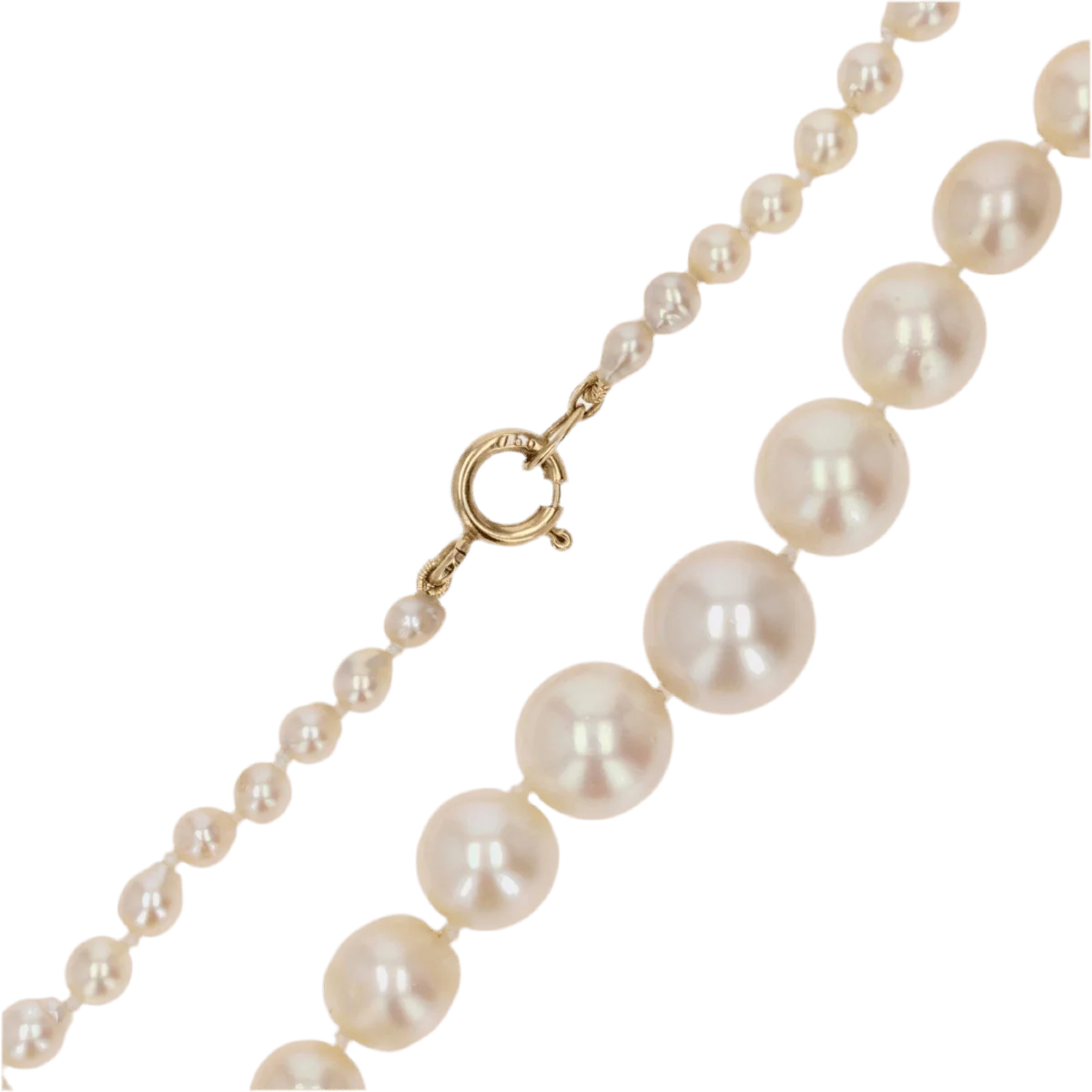 Necklace Long necklace in yellow gold and pearls - Image 5