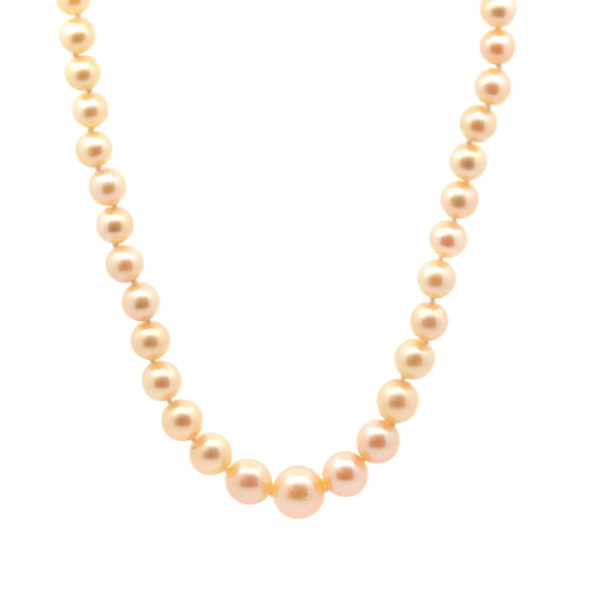 Necklace Pearl in yellow gold and pearls